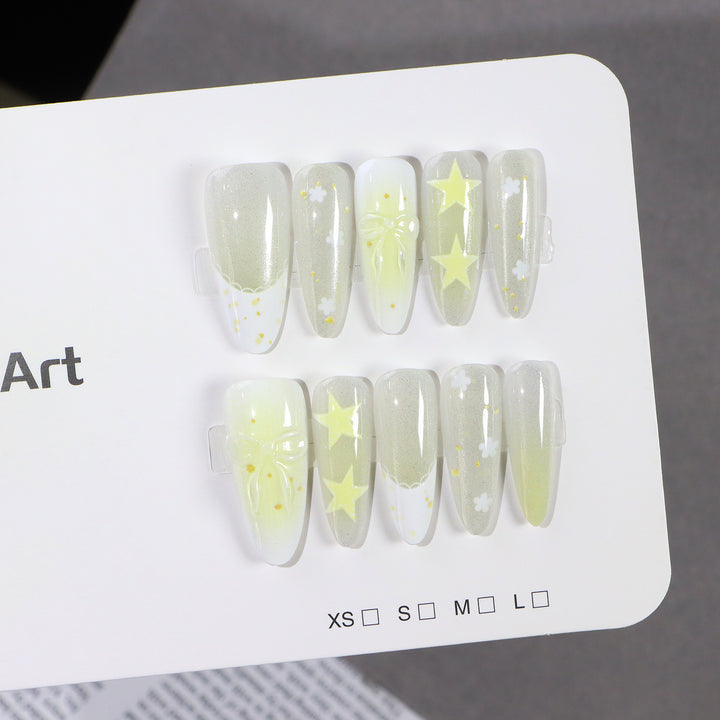 Starry Themed Press-On Nail Art Set Stornfield