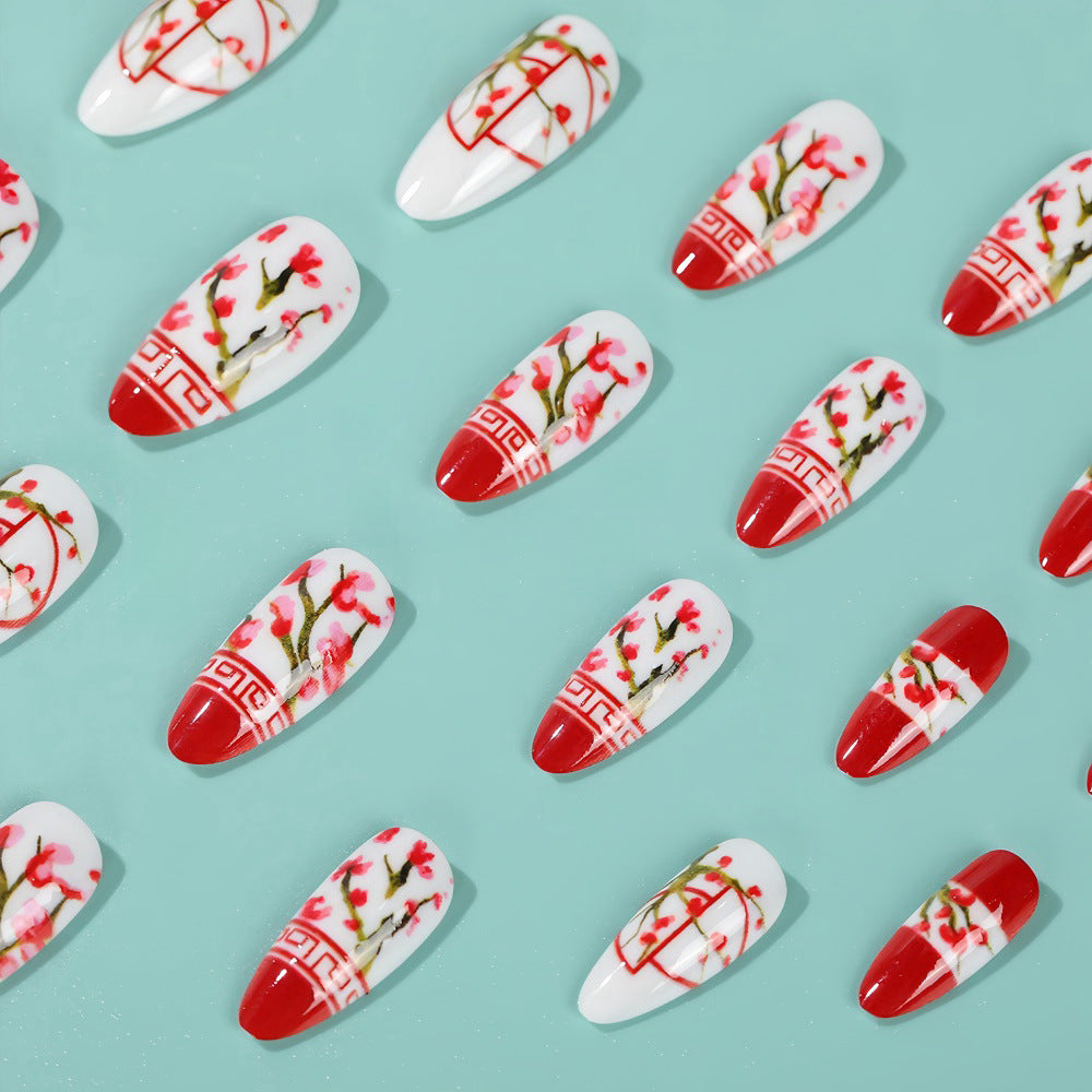 Artificial nails with floral accents Stornfield