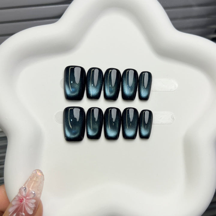 Glossy Marble Effect Press-On Nails
