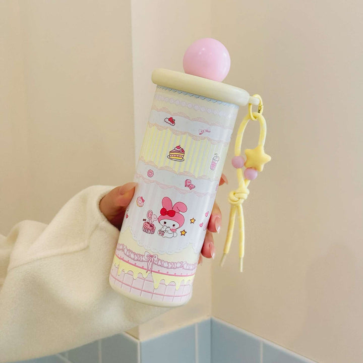 Women's insulated drinking bottle with practical carrying strap and cute animal motif Stornfield