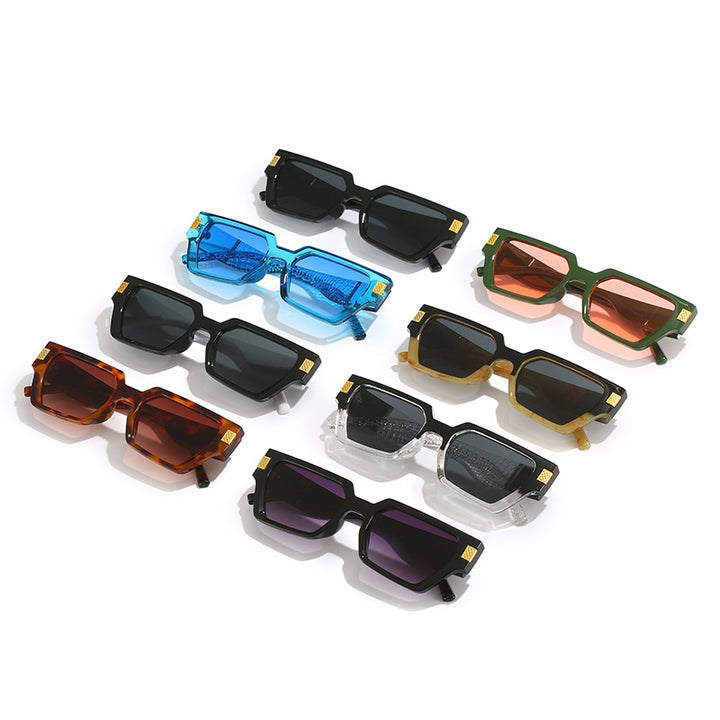 Ladies fashionable sunglasses with unique geometric frame and luxurious details Stornfield