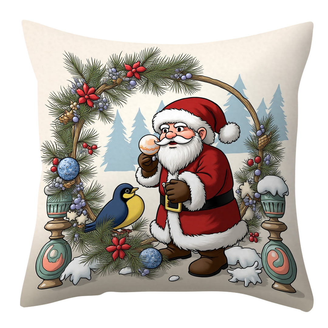 Festive Holiday-Themed Decorative Pillow