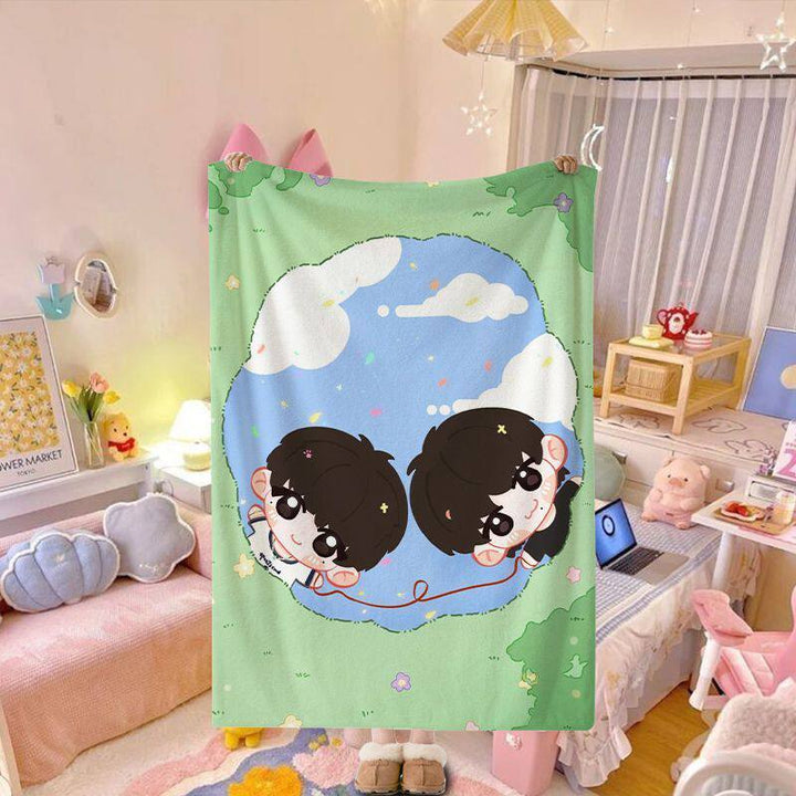 Artistic Fruit Print Fleece Blanket