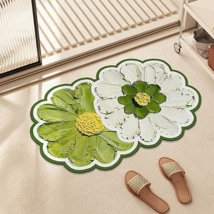 Floral Shaped Area Rug