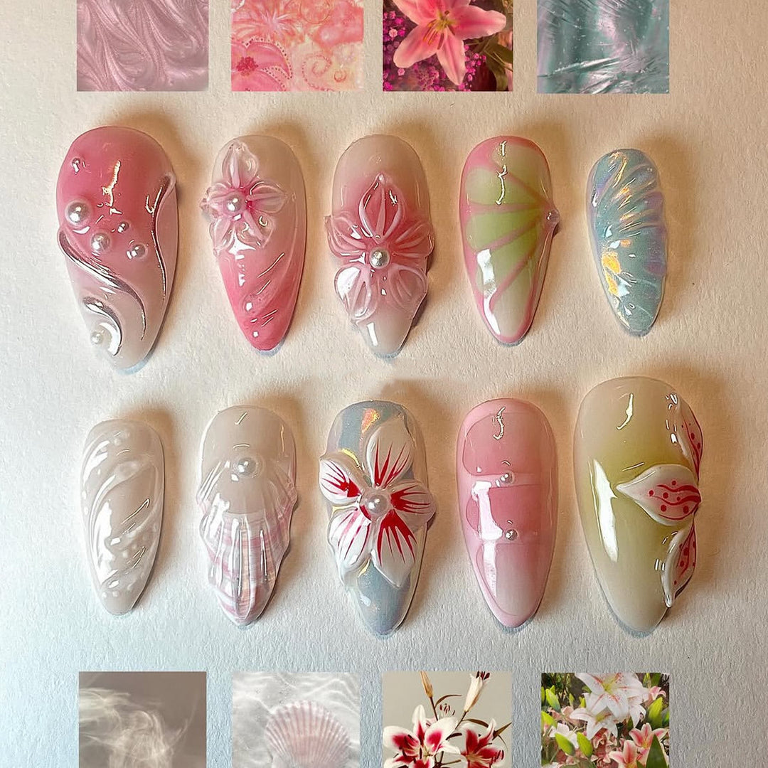 Artificial Flowers Nail Set Stornfield