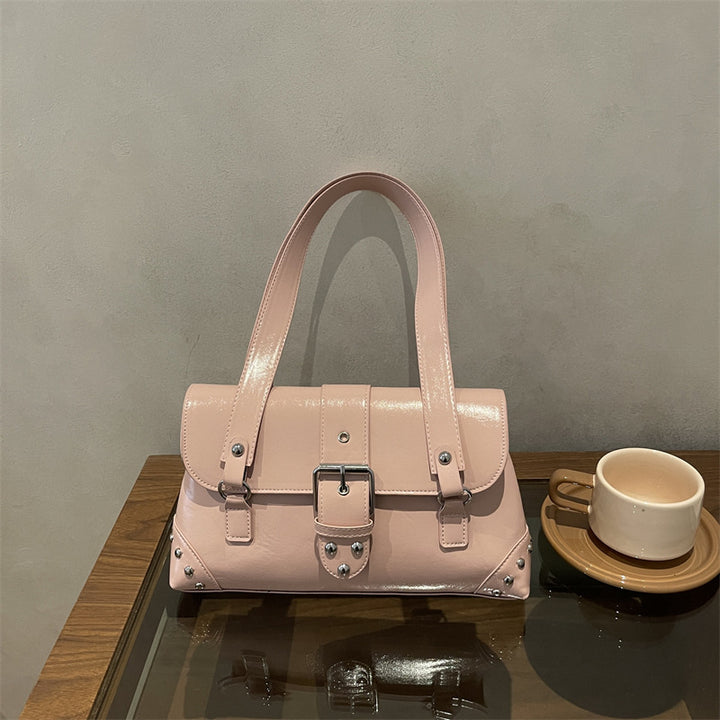 Structured Faux Leather Handbag