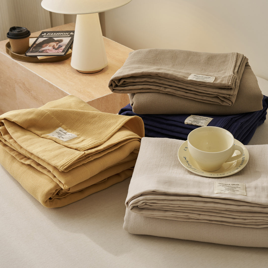 Breathable Cotton Bed Blanket Throw