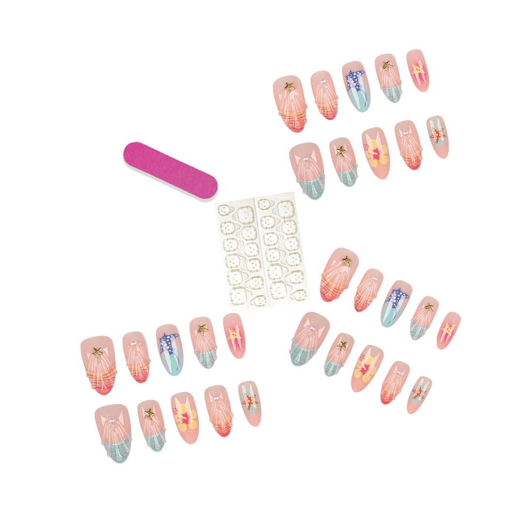 Beach Themed Press-On Nail Set