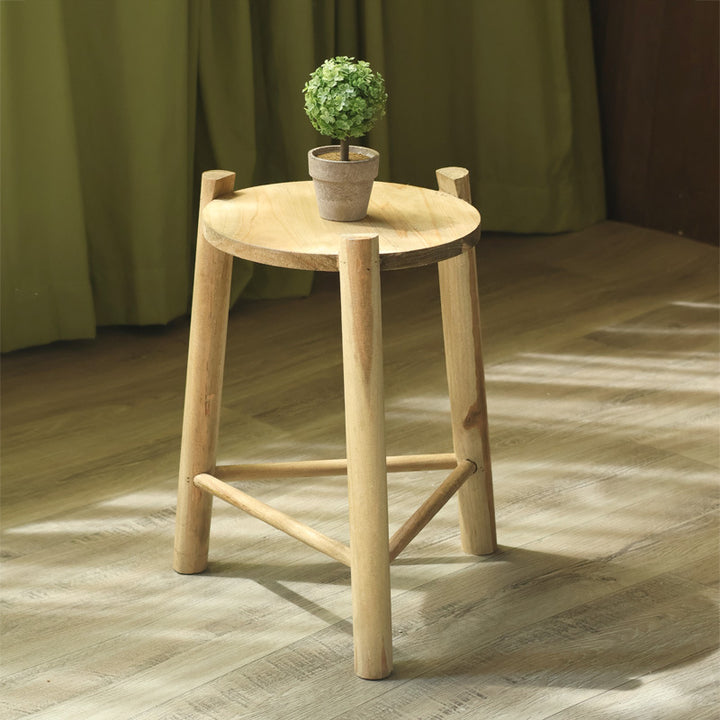 Rustic Wooden Stool Stornfield