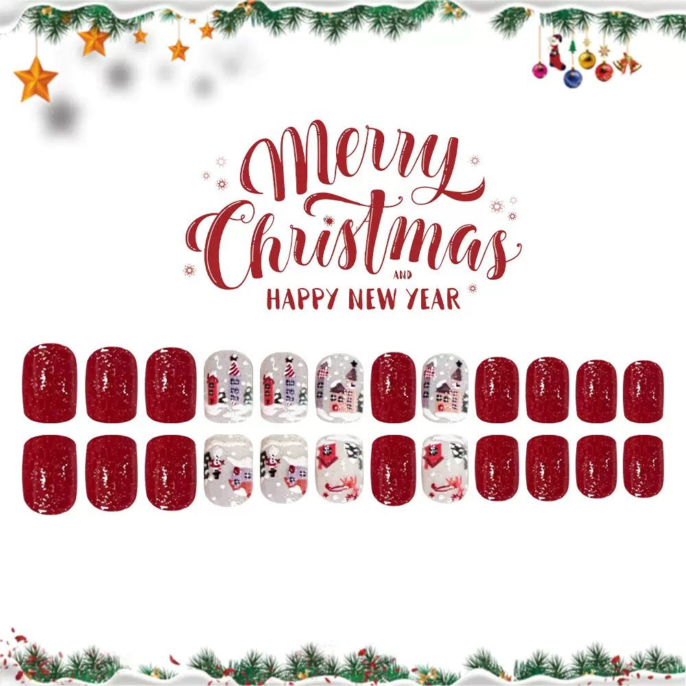 Art nail set with winter motif designs Stornfield