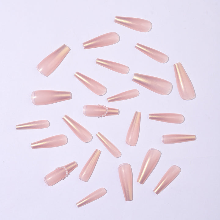 Elegant artificial nails with pearl decorations Stornfield