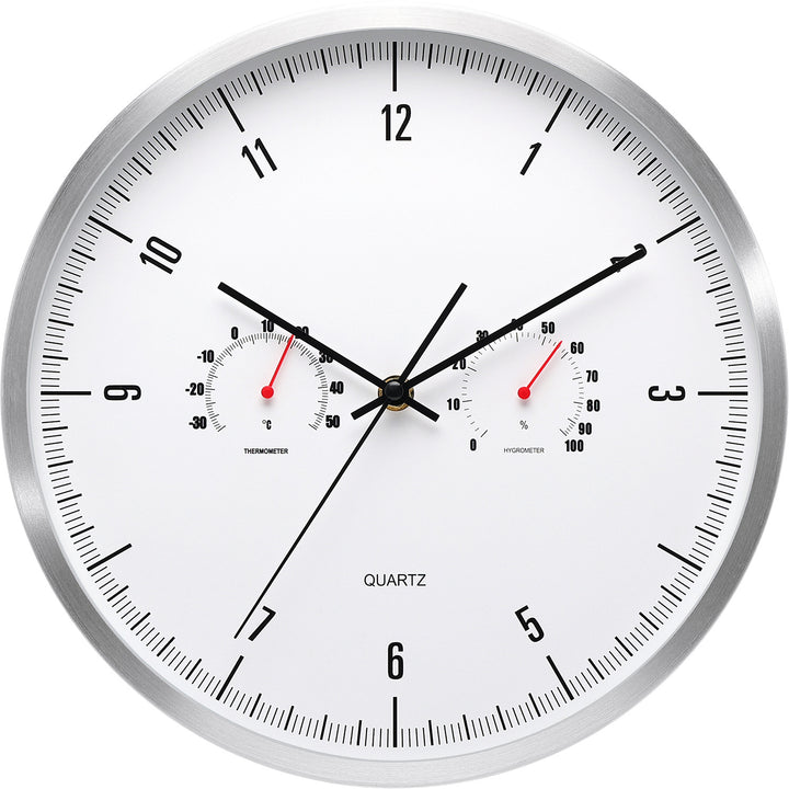 Funk Wall Clock with Thermometer and Hygrometer Stornfield