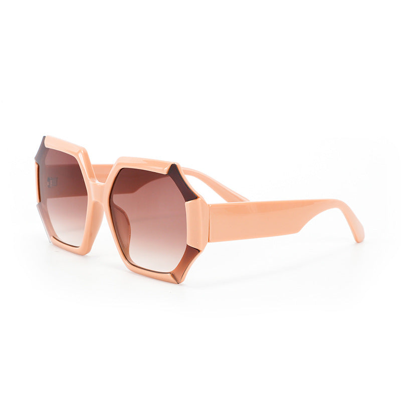 Ladies fashionable sunglasses with faceted frame Stornfield