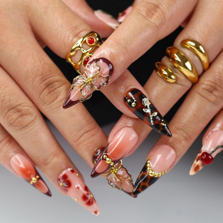 Artistic Decorative Press-On Nail Set Stornfield