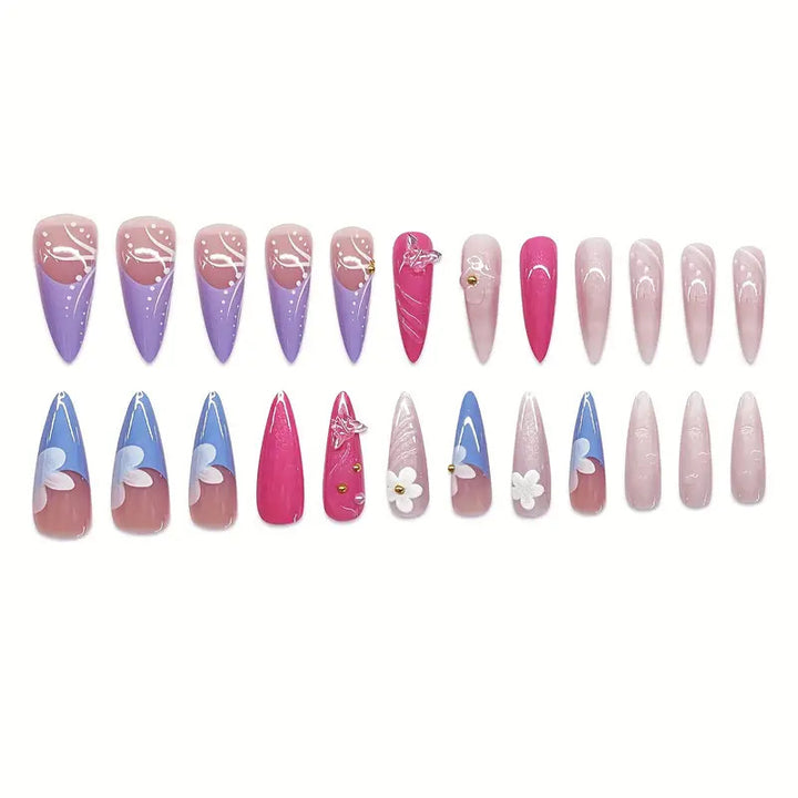 Artistic 3D Shell-Inspired Press-On Nail Art Stornfield
