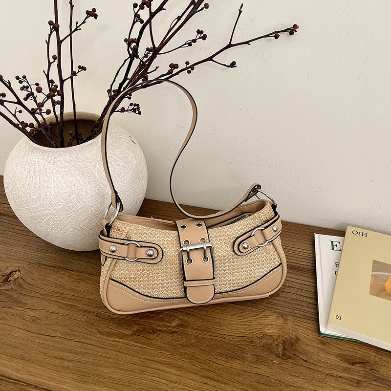 Textured Woven Handbag