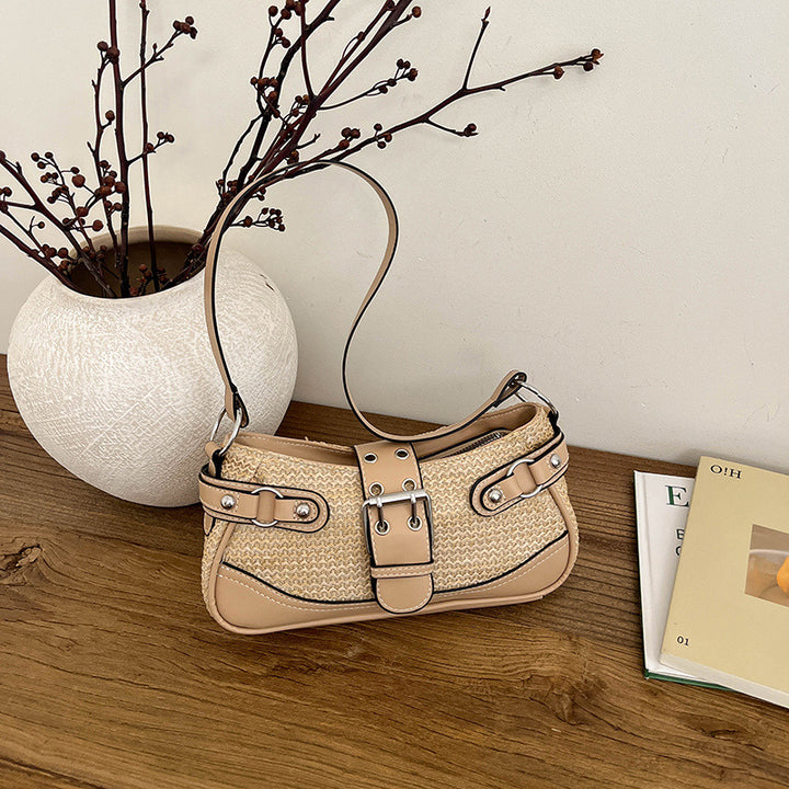 Textured Woven Handbag