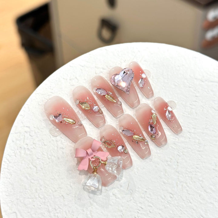 Glittering Handcrafted Press-On Nail Set