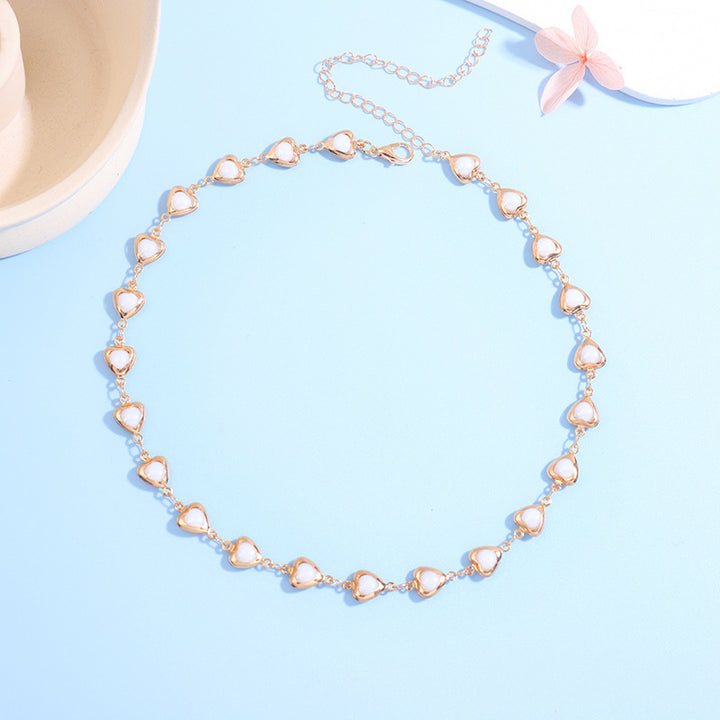 Heart-Shaped Gemstone Choker Necklace Stornfield