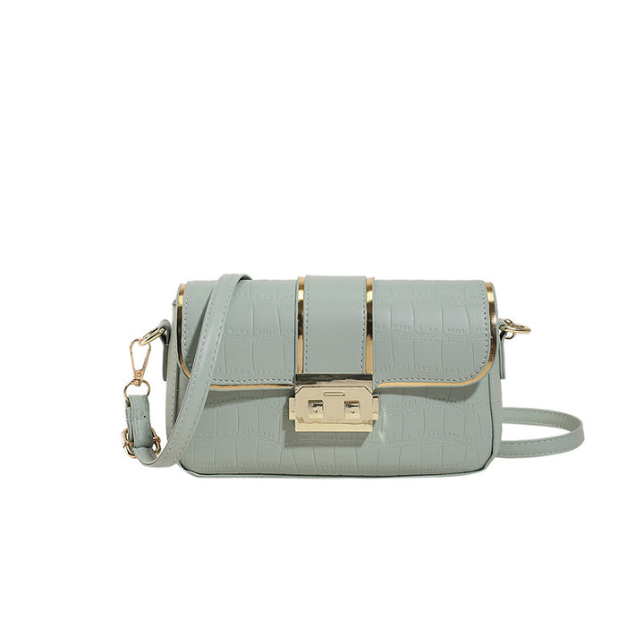 Elegant Crocodile-Textured Crossbody Handbag