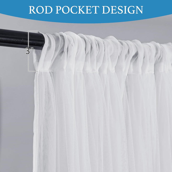 Elegant Sheer Curtain Panels with Rod Pocket Design Stornfield