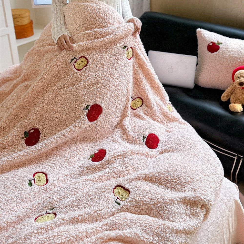 Plush Sherpa Bunny Embroidered Duvet Comforter Set