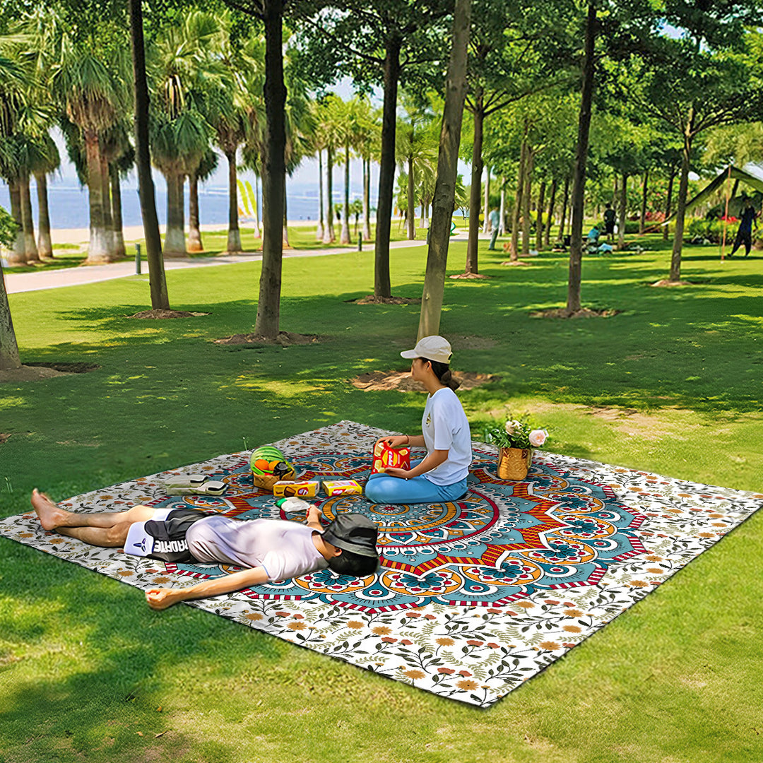 Mandala Design Beach Mat Stornfield