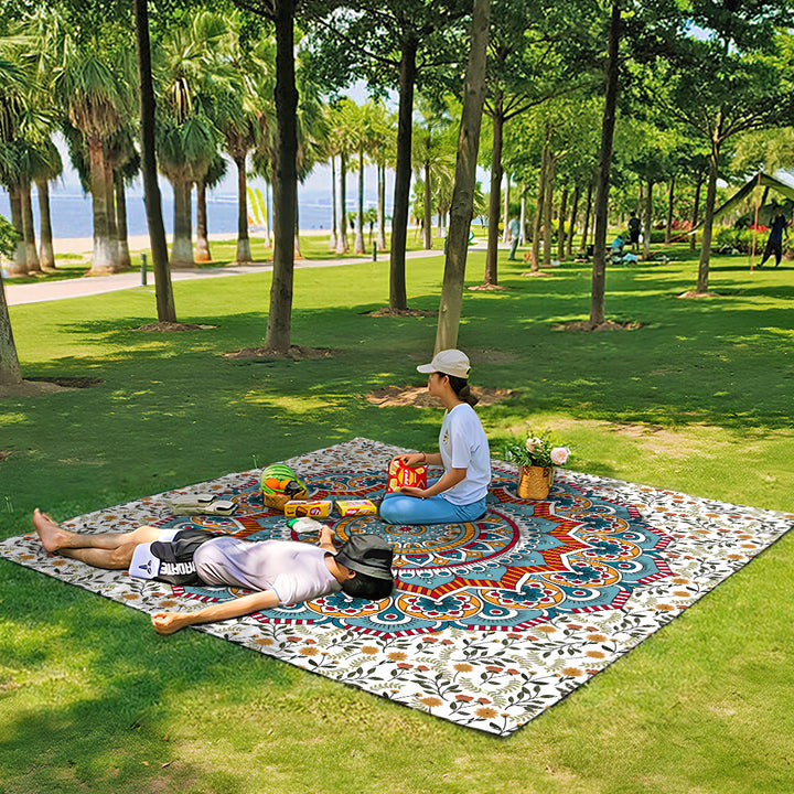 Mandala Design Beach Mat Stornfield
