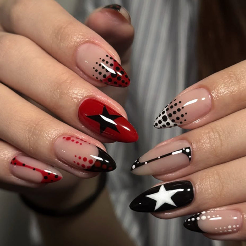 Artificial nails with modern star design Stornfield