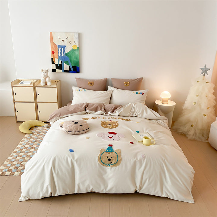 Children's Travel-Themed Cotton Percale Duvet Cover Bedding Set