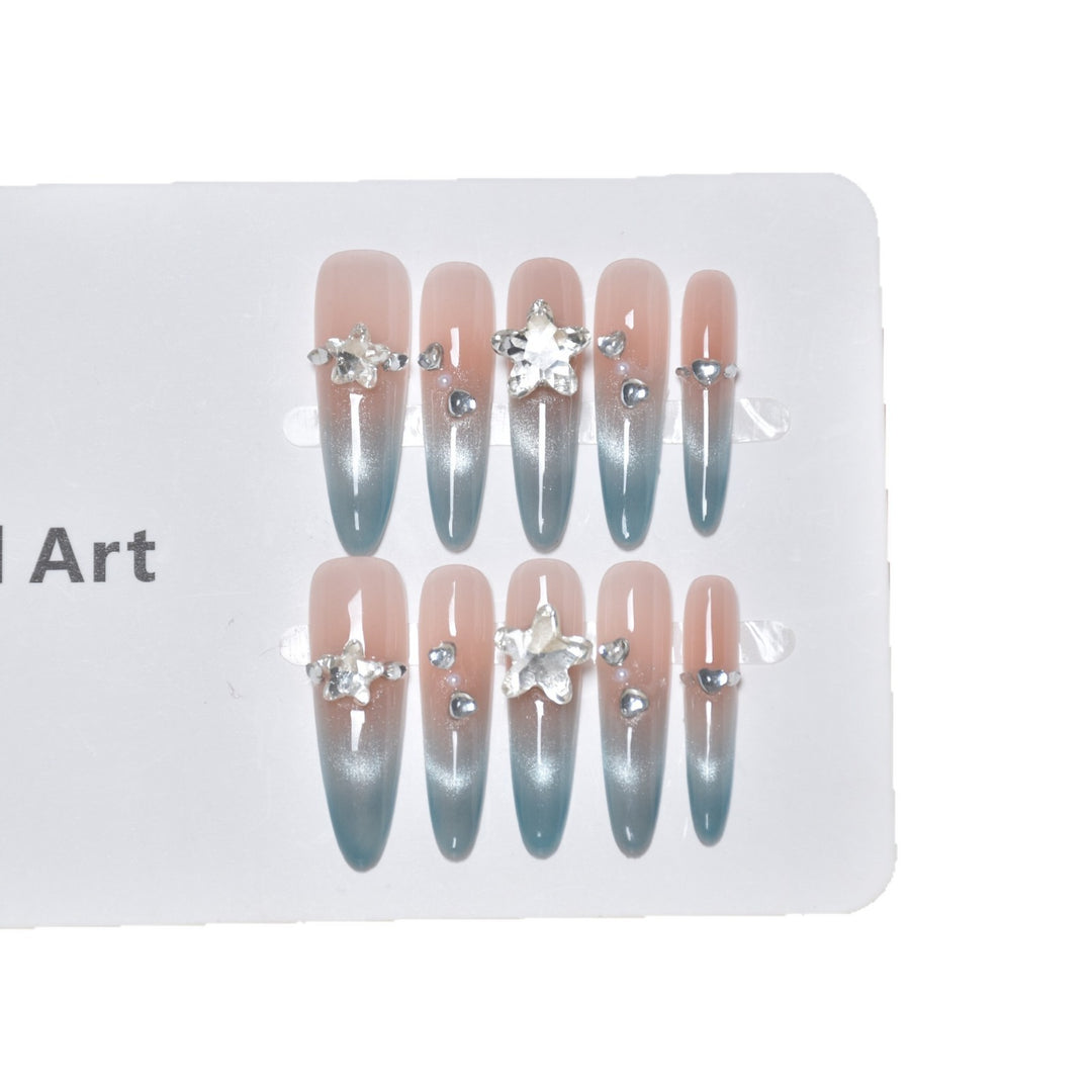 Decorative Crystal-Embellished Press-On Nail Extensions Stornfield