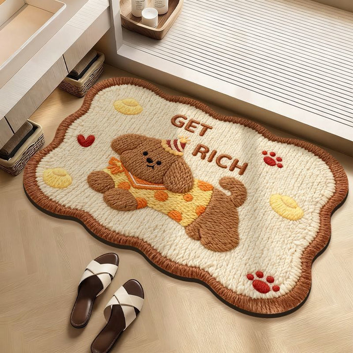 Cute Bunny-Themed Bath Mat