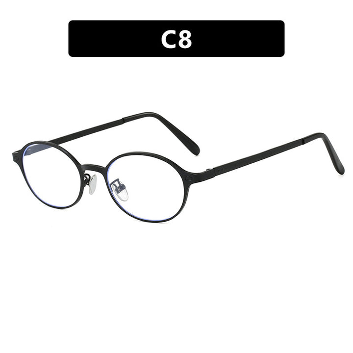 Women's round glasses with a delicate metal frame and comfortable nose pads Stornfield