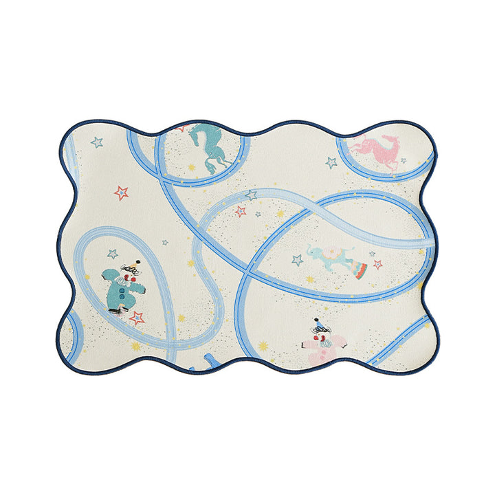 playful kids' placemat made of non-slip washable silicone with animal designs Stornfield