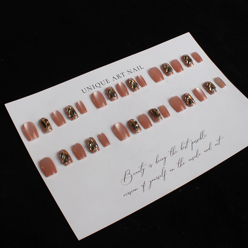 Premium Crystal-Embellished Press-On Nail Set Stornfield
