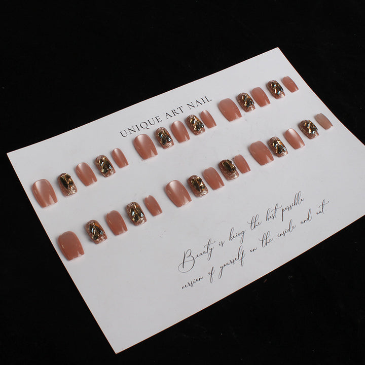 Premium Crystal-Embellished Press-On Nail Set Stornfield