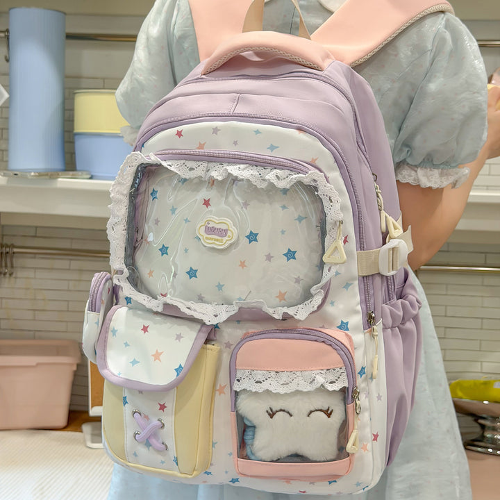 Whimsical Star-Embellished Cute Backpack Stornfield