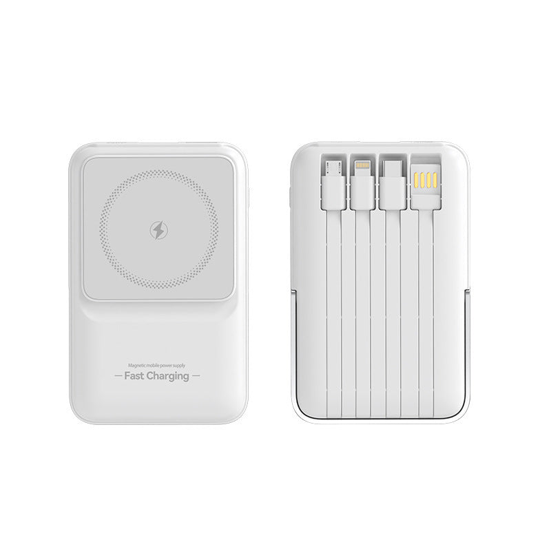 Portable power bank with magnetic charging technology and integrated cable management Stornfield