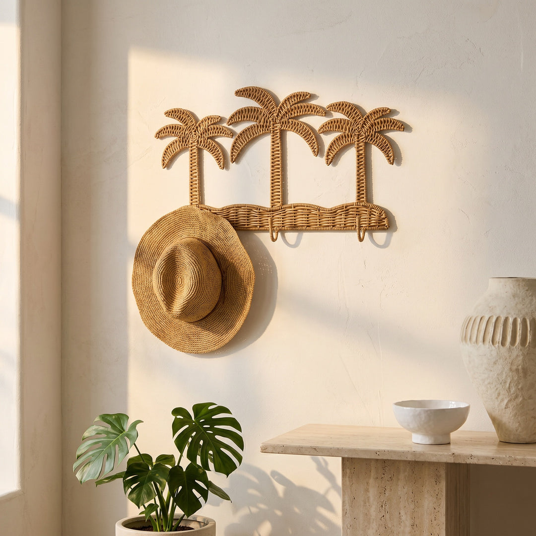 Wall wardrobe in palm design Stornfield