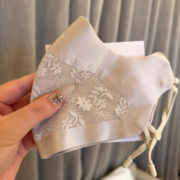 Lace-Panel Breathable Reusable Face Mask with Adjustable Ear Loops Stornfield
