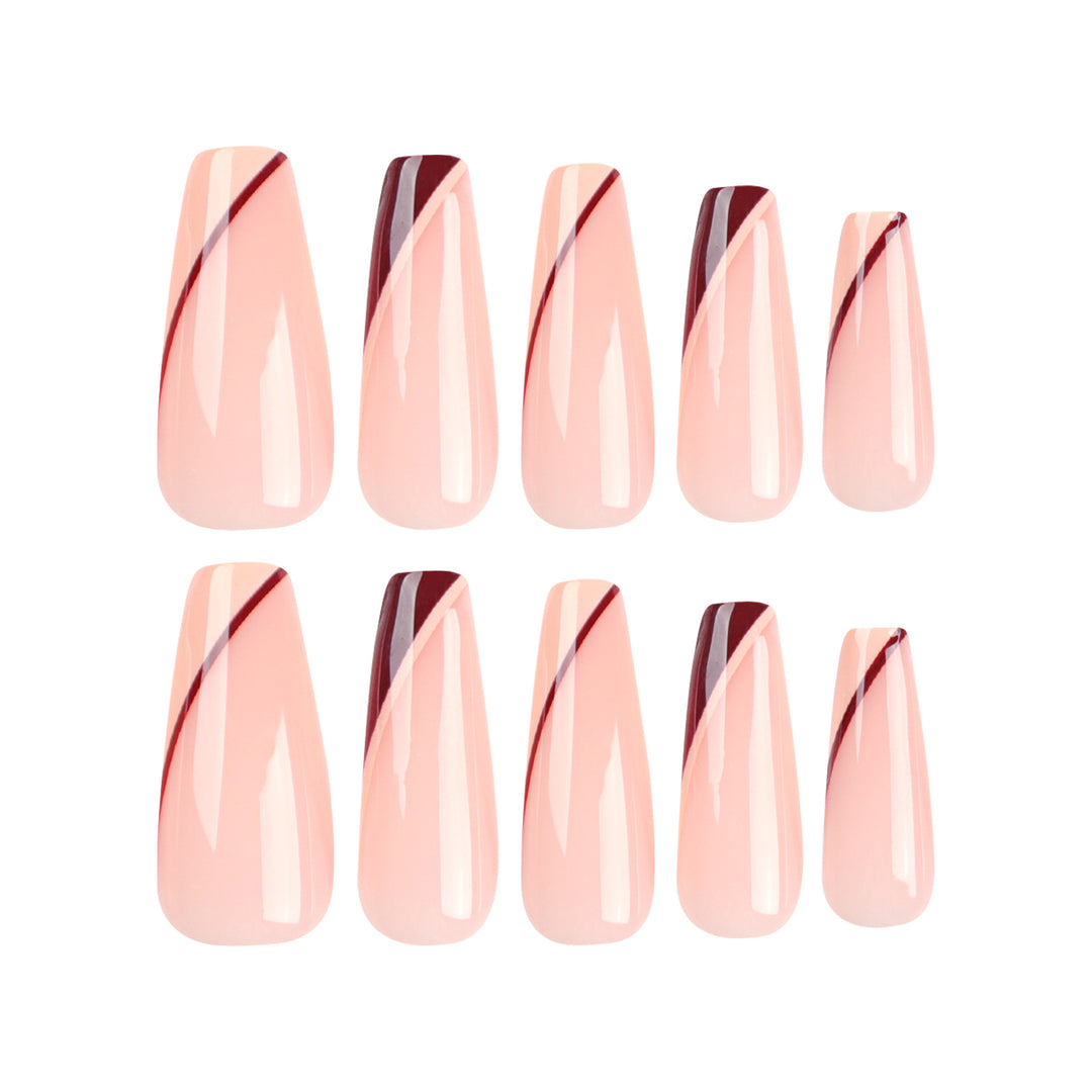 Artful stiletto nails with elegant gradient and geometric accents Stornfield