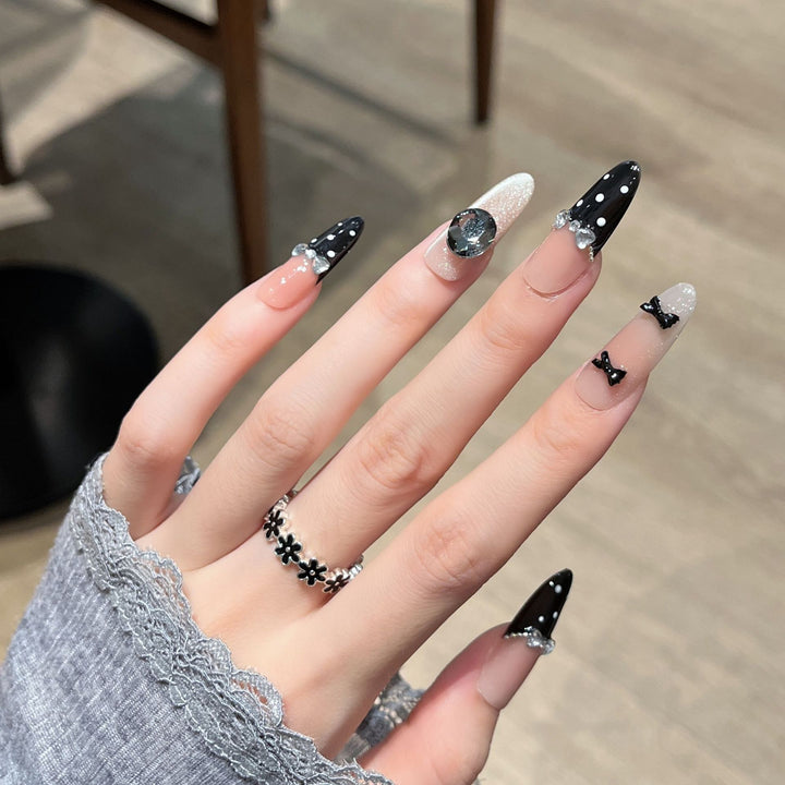Decorative Rhinestone-Embellished Press-On Nail Extensions Stornfield