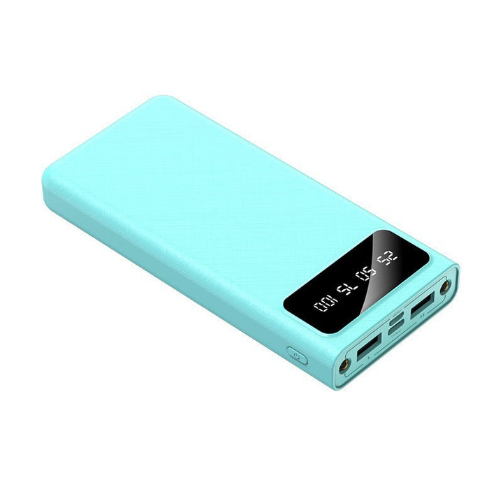 Portable power bank with intelligent LCD charge level indicator and dual USB ports Stornfield