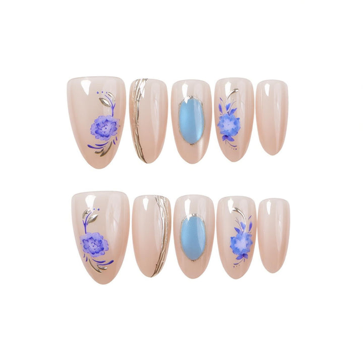 Elegant Floral Design Press-On Nails Stornfield