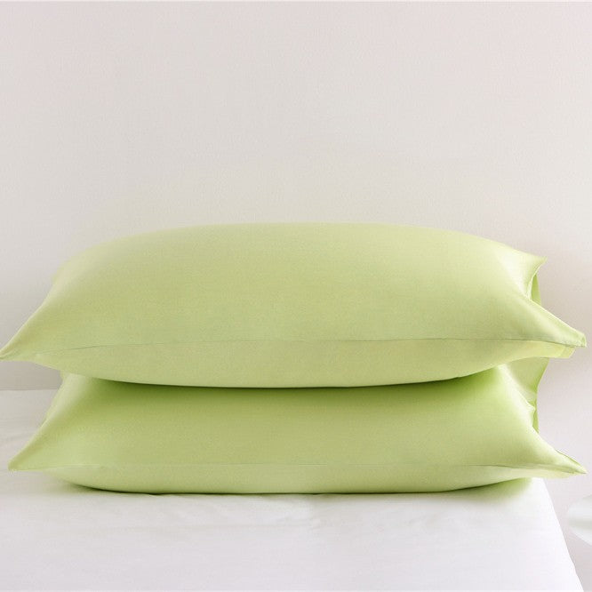 Pillowcase set made of cotton satin with concealed zipper and extra soft texture