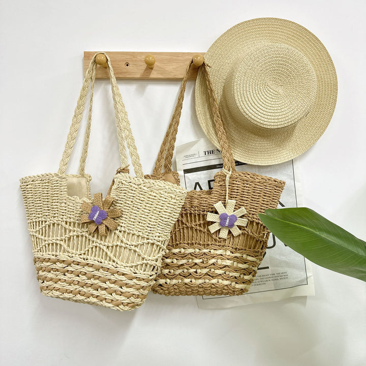 Handbag with Artistic Flower Motif Stornfield