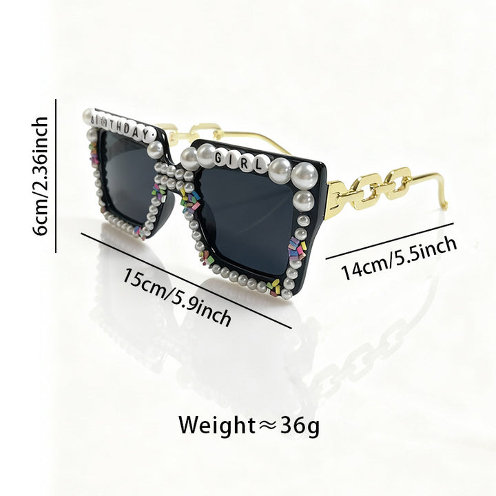 Playful Birthday-Themed Statement Sunglasses Stornfield