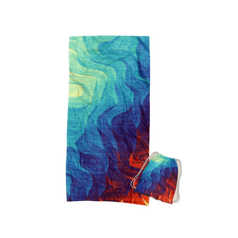 Beach towel with elaborate wave design Stornfield