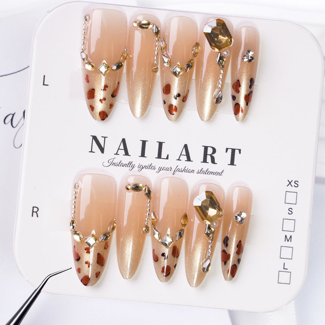 Floral and Butterfly Design Press-On Nails Stornfield