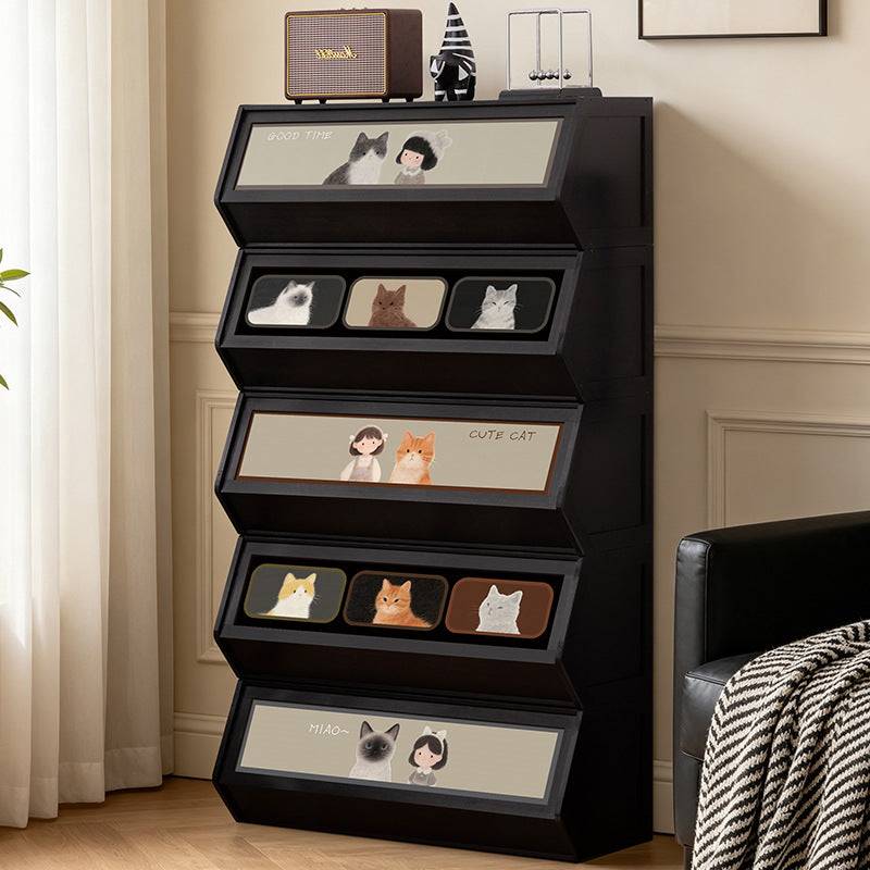 Storage unit with retractable front and friendly design Stornfield